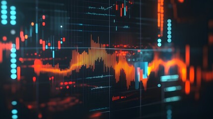 
3D graph up with search notice icon for finance statistic, sell and buy report. analyzing investment money cash and exchange with finance. 3d trading stock report icon vector render illustration