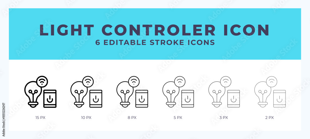 Poster light controler stroke icon for web. mobile apps and ui.