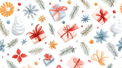 Festive decorations and gifts for the holidays