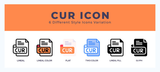 Cur file icon in filled. thin line. outline stroke and flat style.