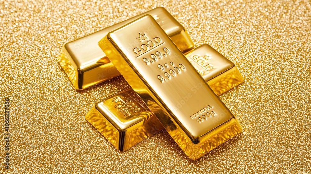 Poster gold bars with inflation-related graphs in the background, symbolizing the role of gold in combating
