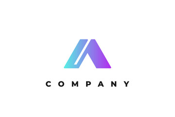 Minimalist tech logo for a startup letter a