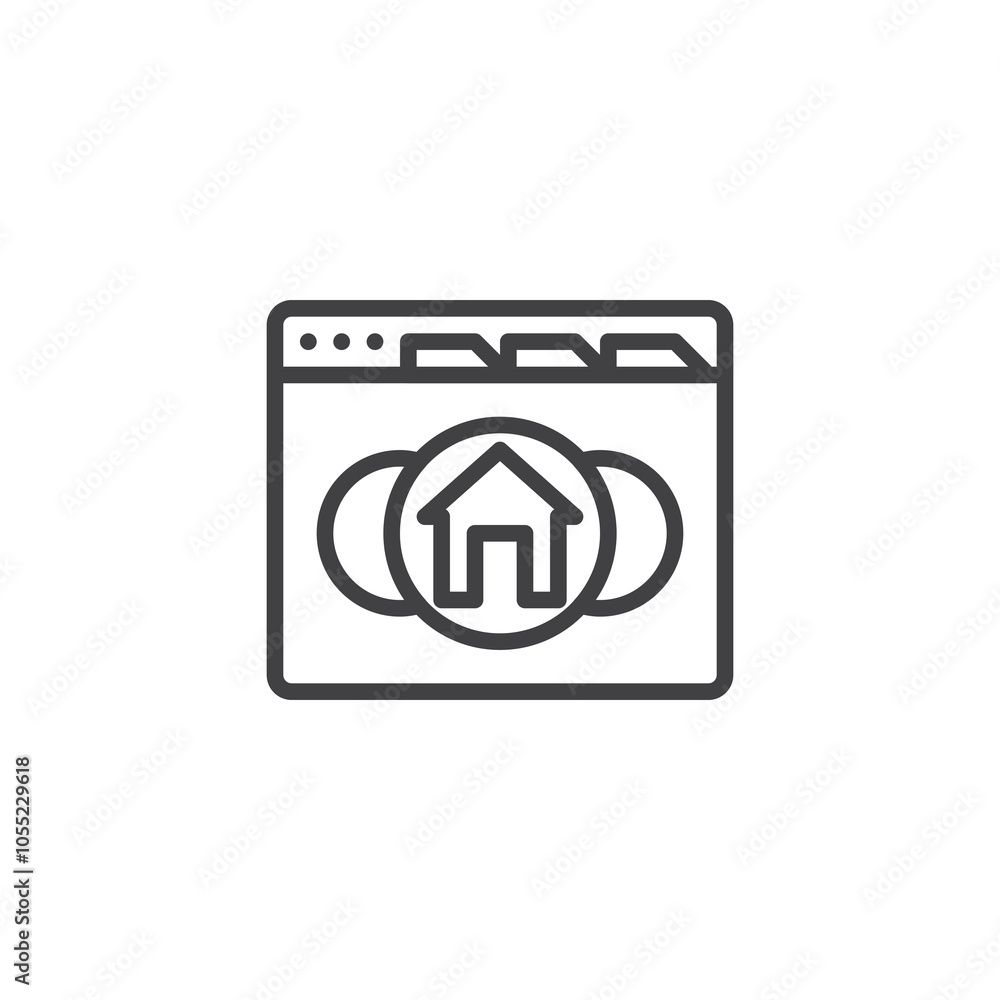 Poster browser tab bar line icon