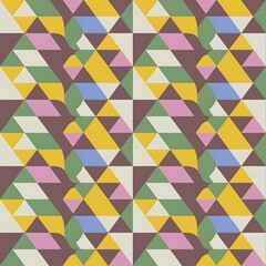 Abstract Geometric Triangular Vector Seamless Pattern Background