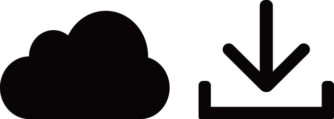クラウド　ダウンロード　アイコン
