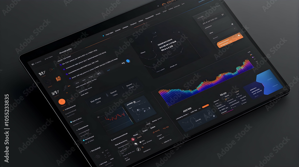Poster global supply chain management software interface showcasing innovative design for improved operatio