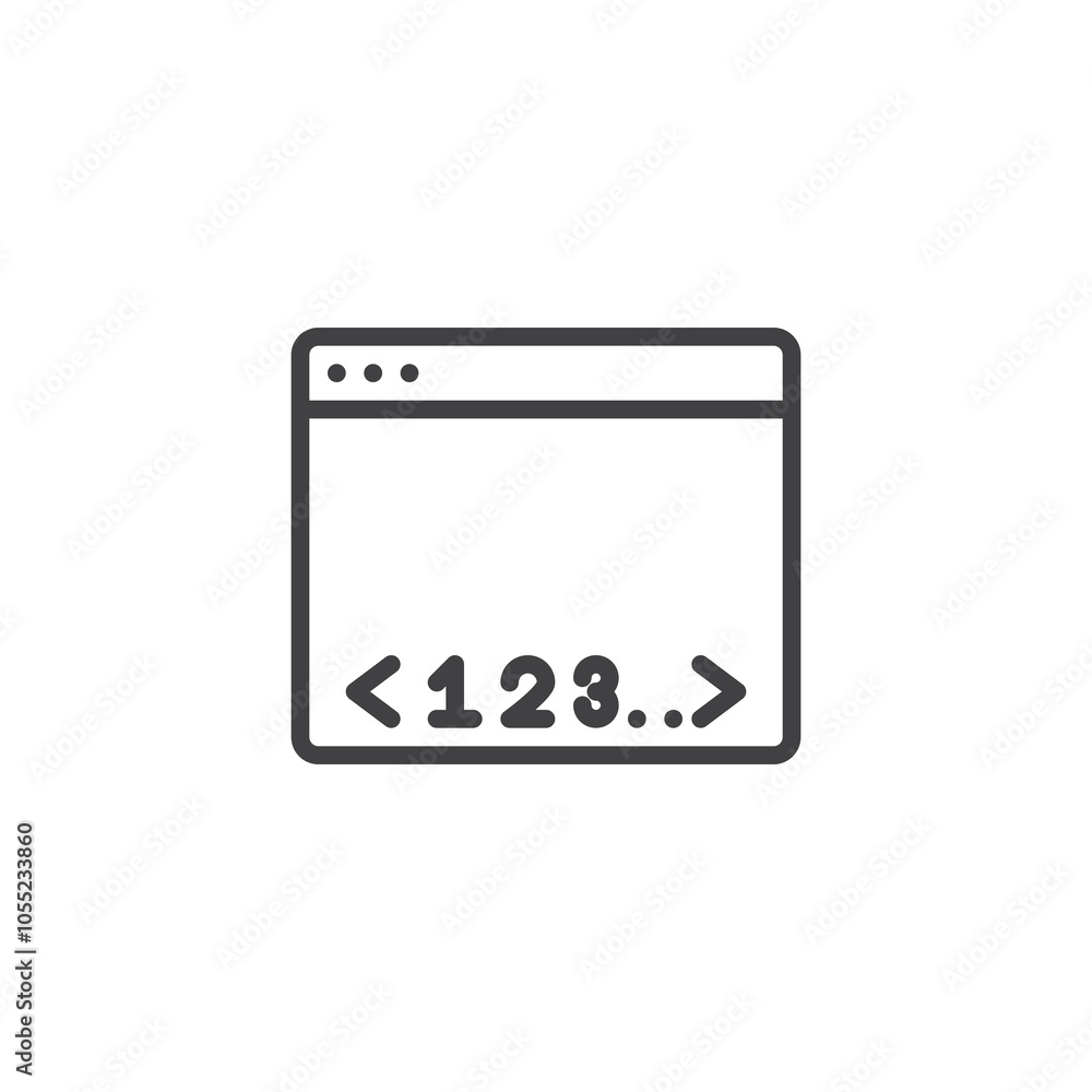 Poster pagination ui line icon