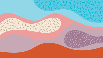 ABSTRACT BACKGROUND COLORFUL WITH HAND DRAWN SHAPES FLAT DESIGN VECTOR TEMPLATE FOR WALLPAPER, COVER DESIGN, HOMEPAGE DESIGN