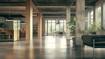 Fototapeta premium Bright and Modern Office Space with Clean Lines