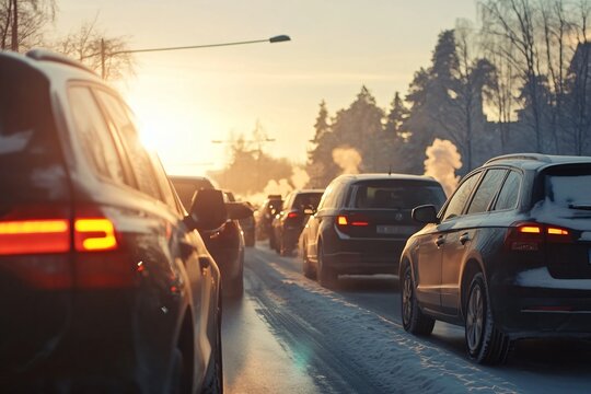 Traffic Congestion in a City with Heavy Smog