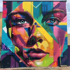 Street art woman