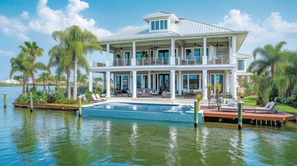 Coastal Home with Clean Lines and Scenic Background