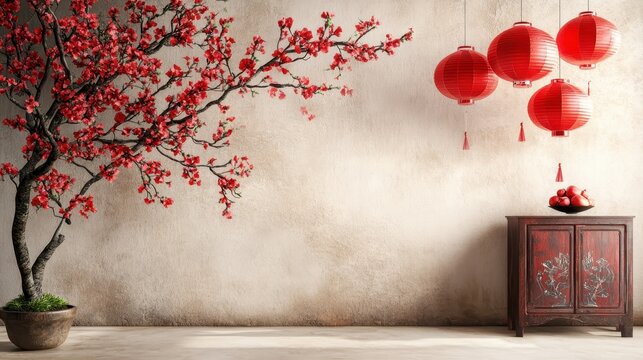Chinese New Year Interior Design.
