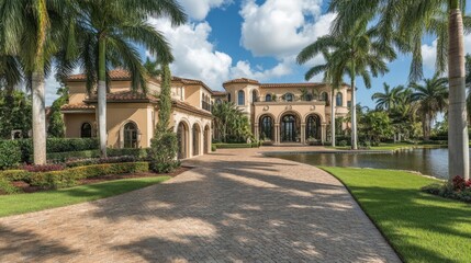 Obraz premium Coastal Luxury Home with Clean Lines and Staging