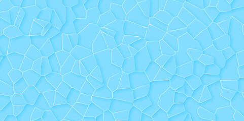 Abstract blue color broken stained-glass background with colorful line. geometric seamless pattern with 3d shapes triangle background. colorful low poly crystal mosaic and tiles background pattern.