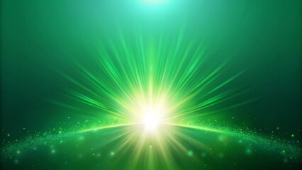 A beam of light with a glowing effect on a green background.