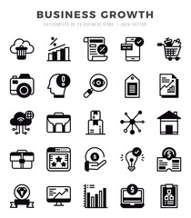 Business Growth. Lineal Filled icons Pack. vector illustration.