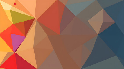 Obraz premium Colorful abstract geometric shapes illustration. Generative AI