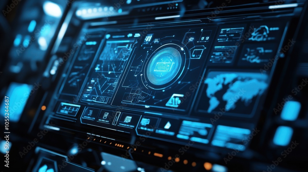 Poster a touchscreen interface highlighting it security protocols