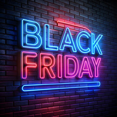 Obraz premium A neon sign that says black Friday on it 