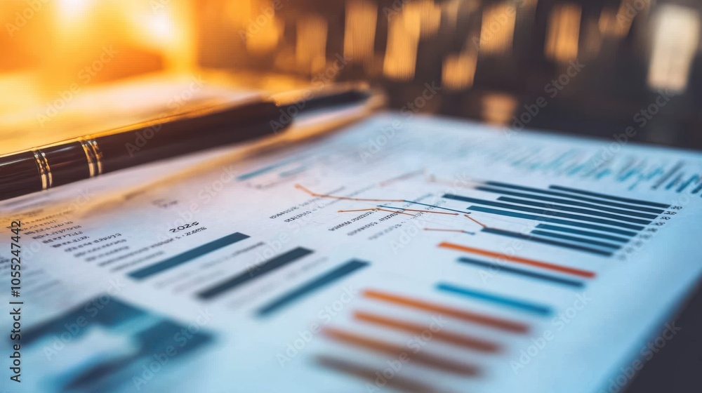 Poster a yearly financial report summary page with graphs