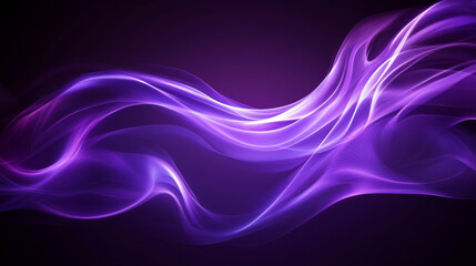 Obraz premium Neon Wave in Purple Abstract Digital Background