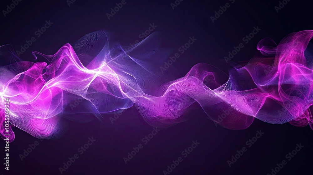 Aufkleber abstract waves form glowing in the ultraviolet spectrum. background for banner.