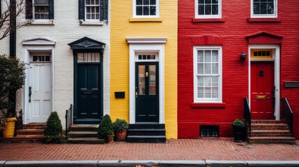 Modern Staging of Historic Buildings on a Charming Street