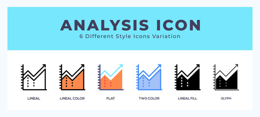Analysis vector icons designed. icon symbol set.