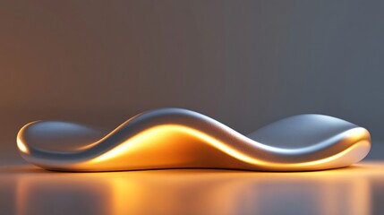 Futuristic Wave-Shaped Furniture with Glowing Interior