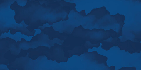 Obraz premium Abstract dark blue water color background. Navy Blue background with clouds, dark blue grunge texture with grainy, abstract black blue paint