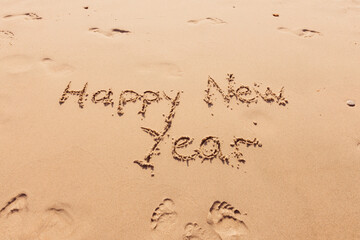 inscription mary christmas on the seashore