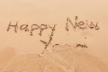 inscription mary christmas on the seashore