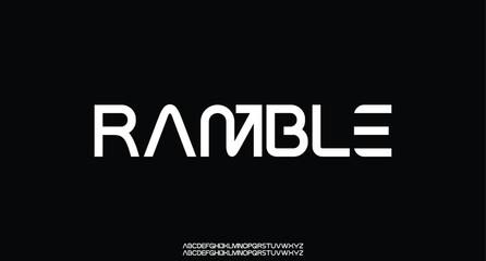 Abstract digital modern alphabet fonts. Typography technology electronic dance music future creative font. vector illustration
