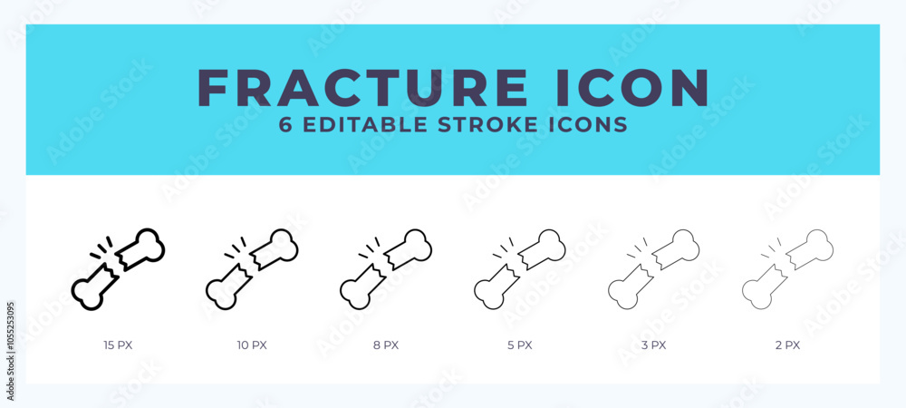 Poster fracture icon vector illustration. with editable stroke for web. app and more.