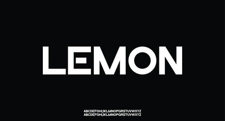 Unique modern futuristic sans serif alphabet display font vector illustration
