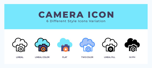 Camera set of vector icon. For web. and mobile app