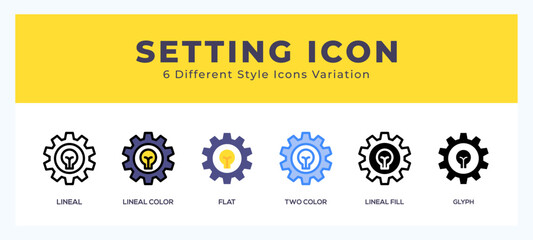 Settings icon vector for web. and mobile app