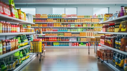 A grocery store with lots of goods on the shelves