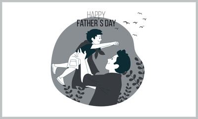 Happy Father's day vector banner