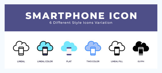 Smartphone vector icons designed. icon symbol set.
