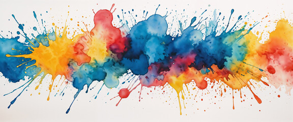 colorful watercolor paint splashes Background