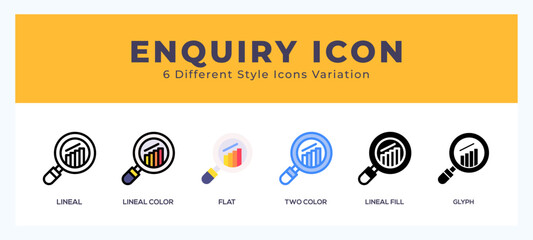 Enquiry icon. high quality icon symbol for web design