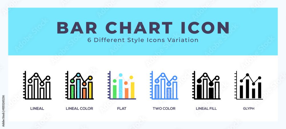 Poster bar chart icon for web. mobile apps and ui.