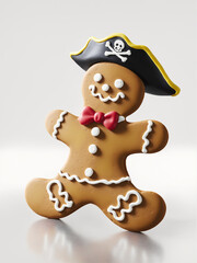 Naklejka premium christmas gingerbread person