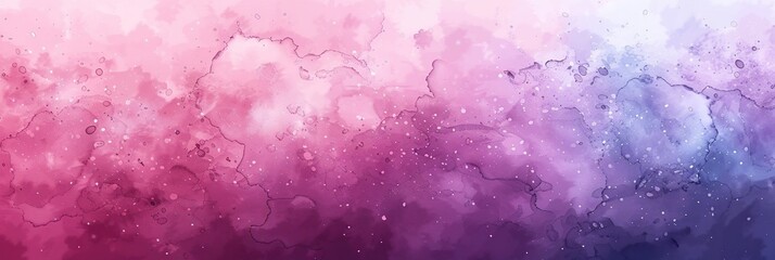 Fototapeta premium Abstract Watercolor Painting in Purple and Pink Hues