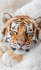 Obraz premium generation AI,tiger_taking_a_nap