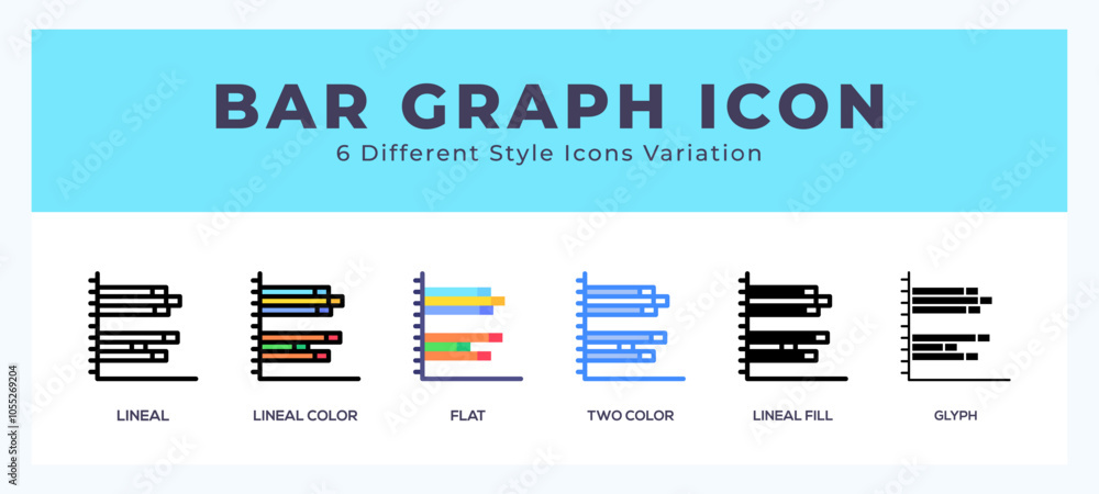 Poster bar graph icon symbol. isolated. vector illustration with different styles