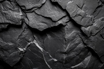 Black background dark slate stone texture vignette. Concrete surface.