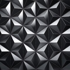 Close-up view of black shiny abstract geometric background